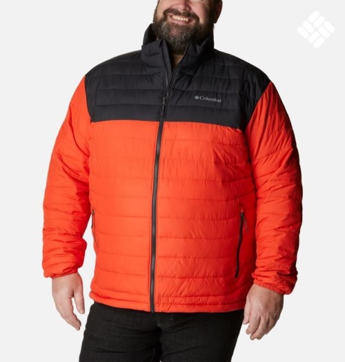 Men's Columbia Powder Lite Insulated Jackets Orange | Plus Size CA-V8305